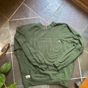 Tracksmith Green Crewneck Sweater Minimalist Design